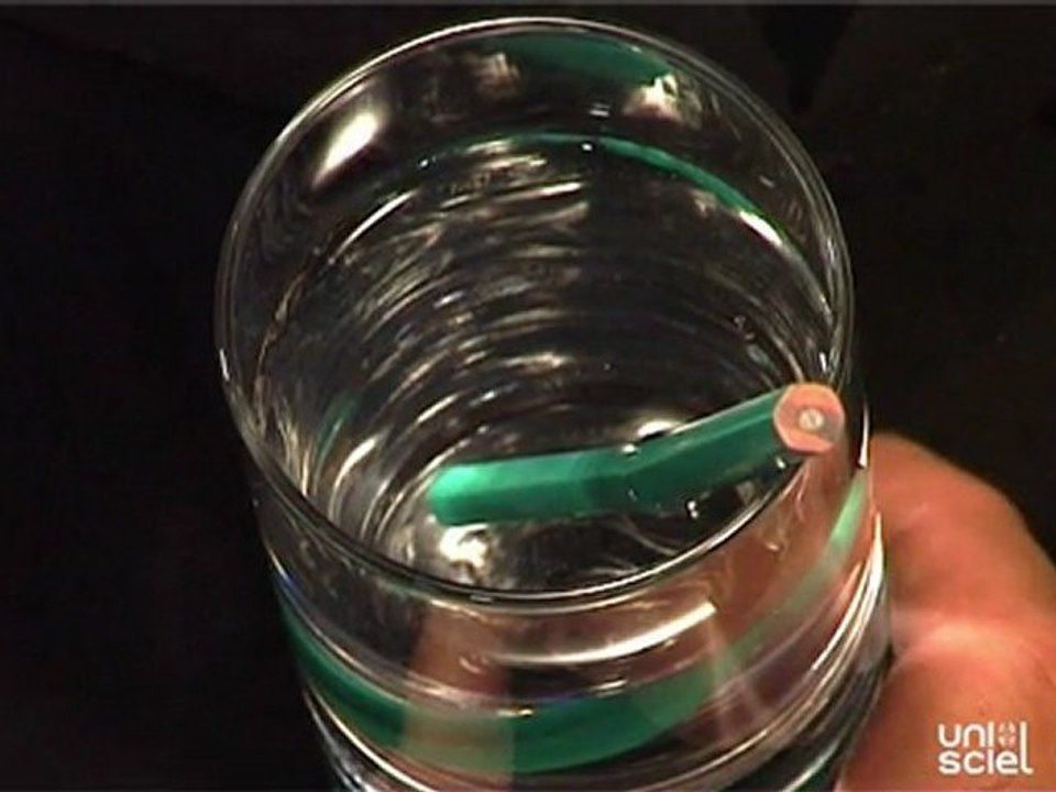 Un crayon dans un verre d’eau (expérience du bâton brisé)