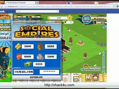 Social Empires Cheat Tool : Vegas [Gold][Cash][Wood][Food][Stone] Generator 2012