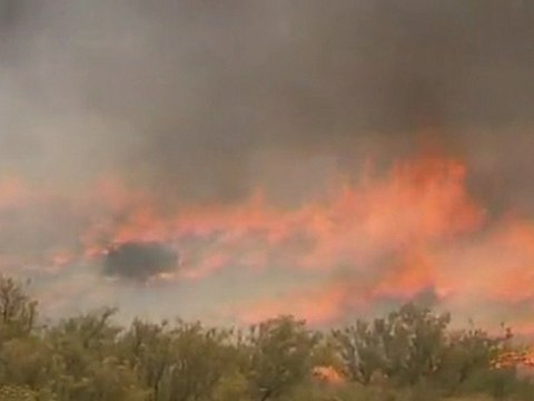 Firefighters battle Australian wildfire