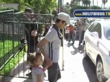 Halle Berry recoge su hija Nahla Ariela Aubry en la escuela