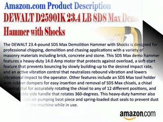 DEWALT D25901K 23.4 LB SDS Max Demo Hammer with Shocks