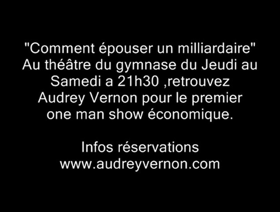 Le débat du jour "peut-on se moquer de la crise ?" (RFI) - Vendredi 06 Janvier 2012, Audrey Vernon