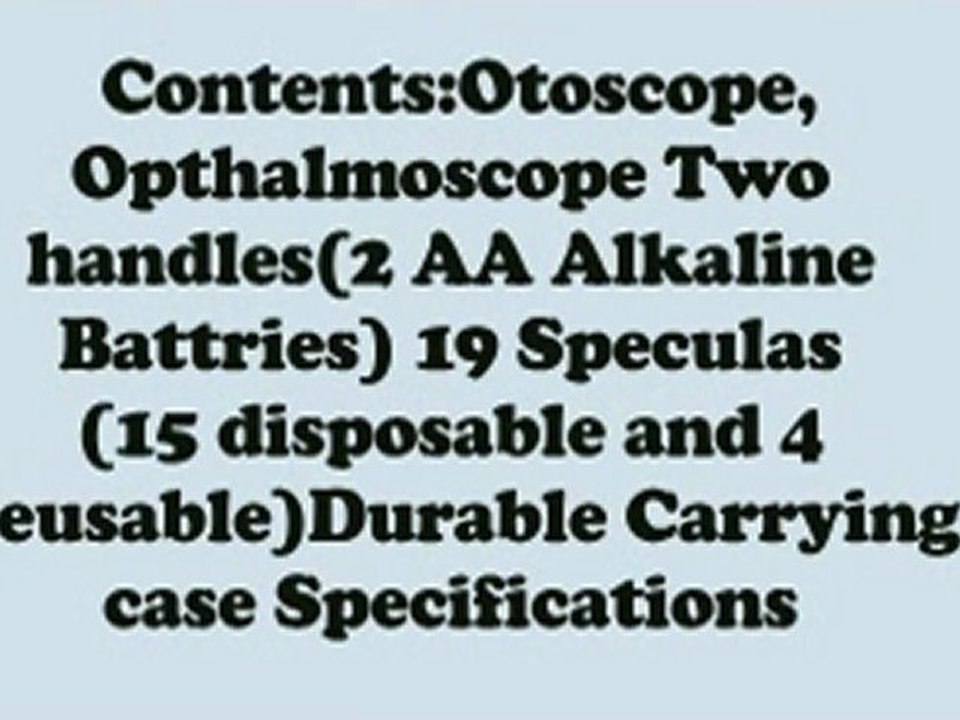 Welch Allyn Otoscope opthalomscope Diagnostic Set