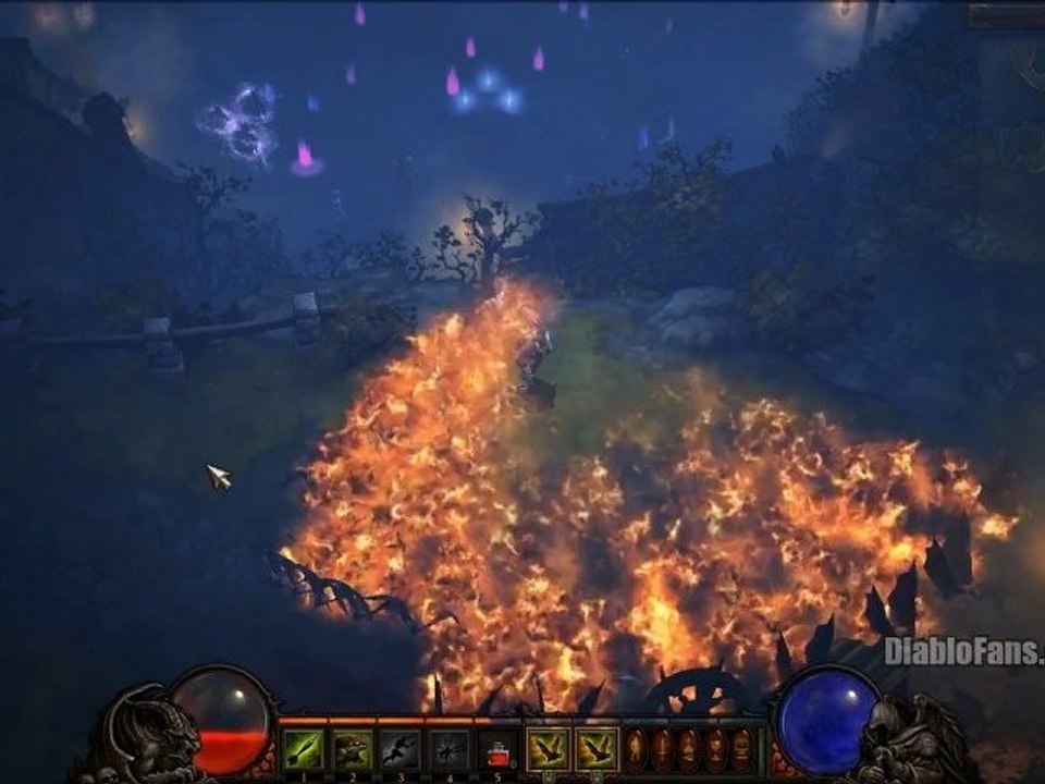 Diablo 3 Bêta : Féticheur - Chauve-souris enflammées avec Runes