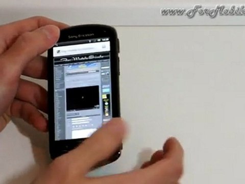 Focus sul browser di Sony Ericsson Xperia Pro
