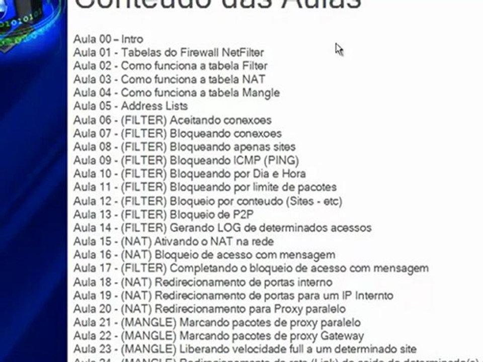 Video Aulas Firewall Mikrotik