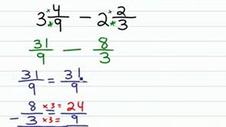 Subtracting Fractions mixed numbers
