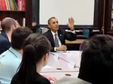 The President speaks to a bi-partisan group of college students