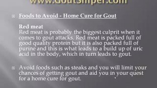 A Home Cure for Gout Sufferers