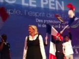 Fin du discours de Marine Le Pen à Saint Denis, le 8 janvier 2012.