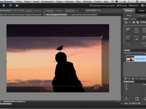 Création d'un cadre passe partout avec Photoshop Elements