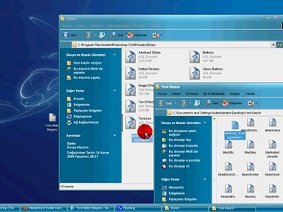 photoshop styles yükleme