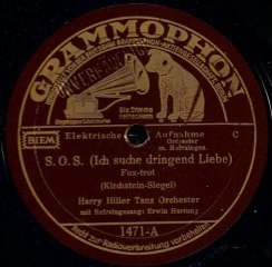 SOS (Ich suche dringend Liebe) - Harry Hiller Tanzorchester mit Gesang Erwin Hartung