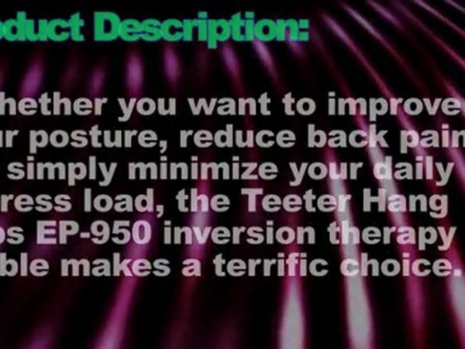 Teeter Hang Ups EP-950 Inversion Therapy Table