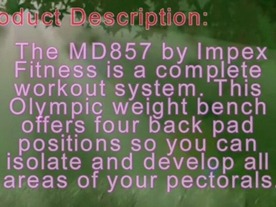 Marcy Diamond MD 857 Olympic Surge Bench video Dailymotion