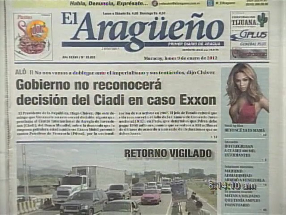 Titulares de Primera Página