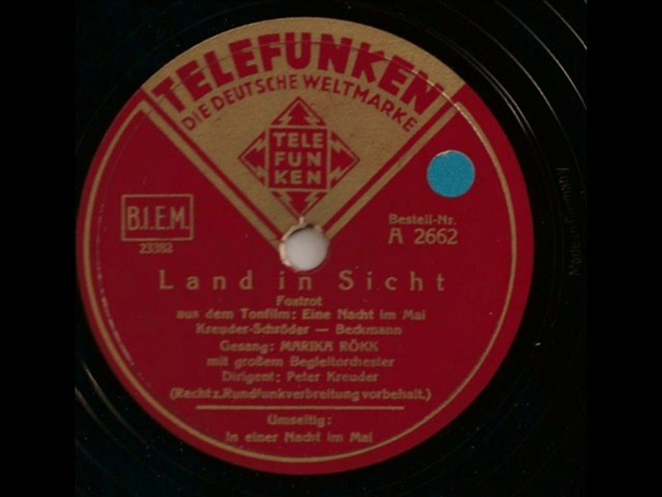 Land in Sicht  Marika Rökk  1938