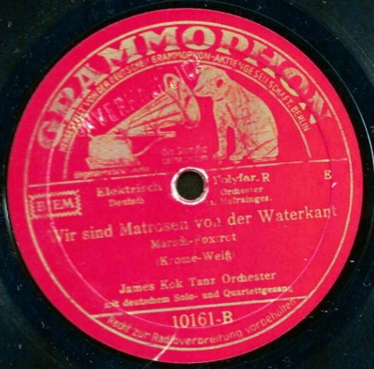 James Kok Tanzorchester - Wir sind Matrosen von der Waterkant, Gesang Erwin Hartung