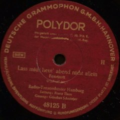 Lass mich heut abend nicht allein - Tanzorchester Franz Thon mit Günther Schnittjer