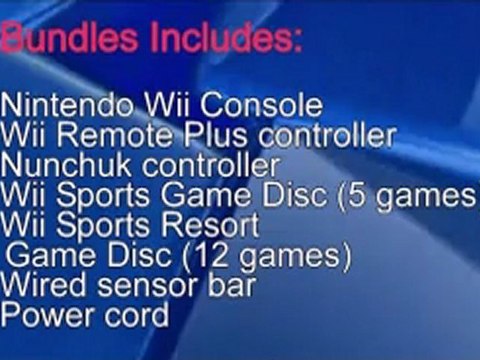 Nintendo Wii Black Holiday Mega Bundle with Remote