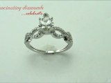 Heart Shape Diamond Split Pave-Set Swirl Engagement Ring