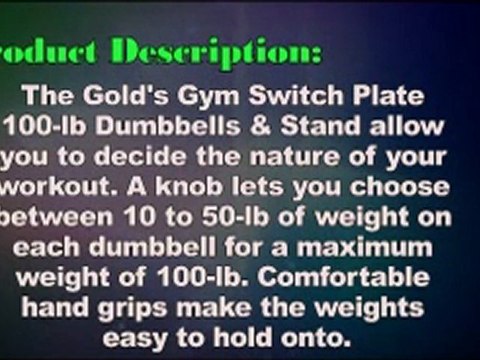 Gold's Gym Adjustable Dumbbell & Stand