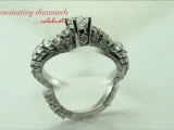 Round Cut Diamond Engagement Vintage Ring In Bar Setting