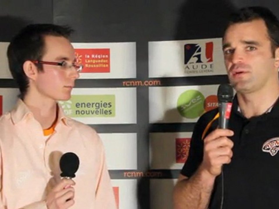 Interview de Sébastien Buada après la rencontre RCNM-Mont-de-Marsan