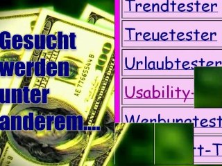 Geld verdienen als Testperson