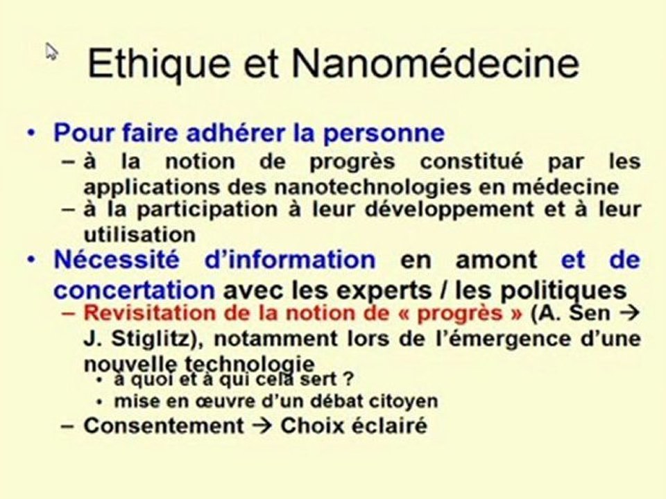 Alain Grimfeld - Ethique et nanomédecine (in French)