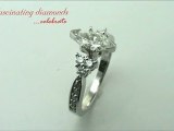 Marquise Brilliant Fleur Diamond Pave-Set Engagement Ring