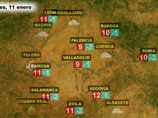 El tiempo en España por CCAA, el martes 10 y el miércoles 11 de enero