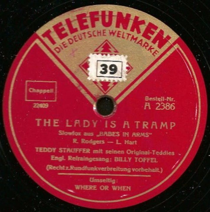 The Lady is a Tramp - Teddy Stauffer Orchester & Billy Toffel