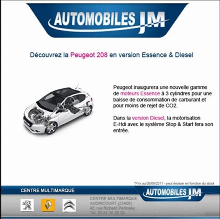 mandataire peugeot 208 - automobiles JM
