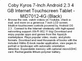 Buy Cheap Coby Kyros 7-Inch Android 2.3 4 GB Internet Touchscreen Tablet - MID7012-4G (Black)