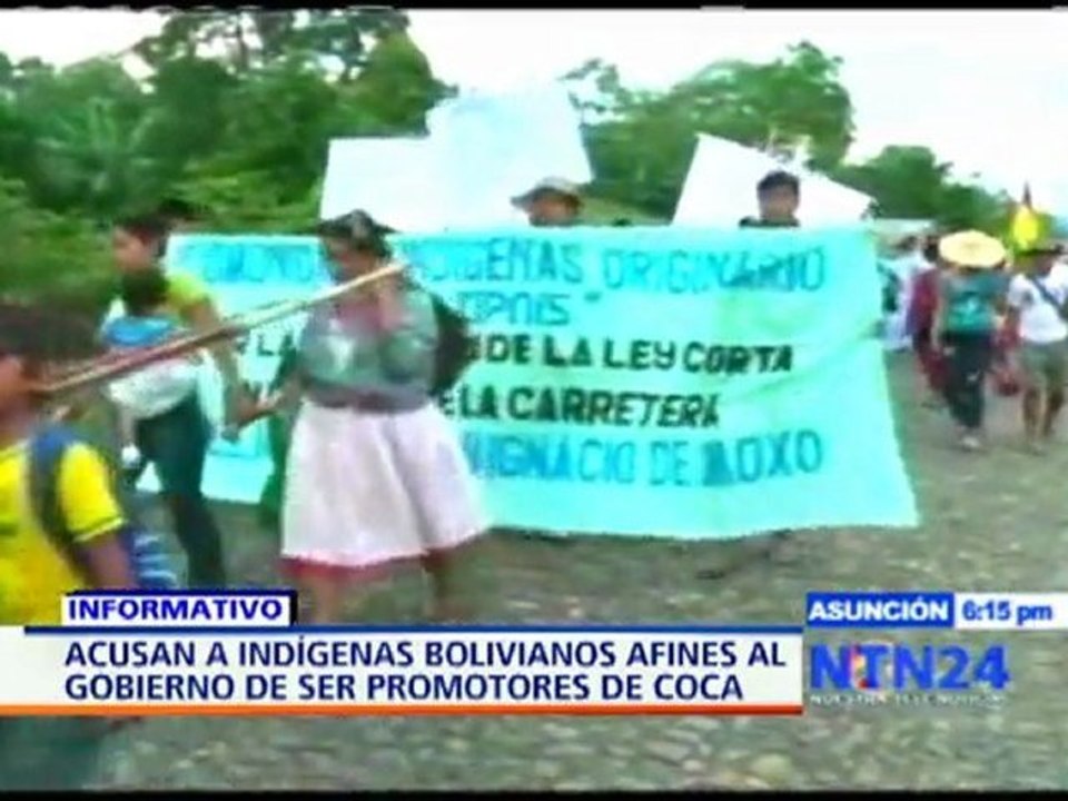 Opositores acusan a indígenas bolivianos afines al Gobierno de ser promotores de coca
