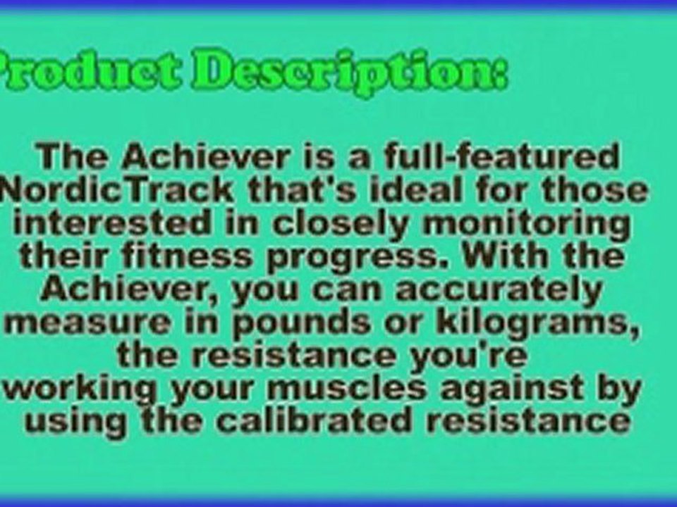 NordicTrack ACHIEVER Ski Skier Machine