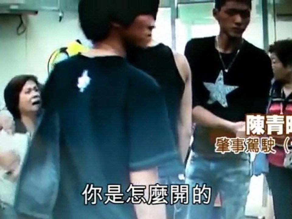 Car crash scatters waiting students like bowling pins