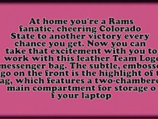 Colorado State Rams Brown Deluxe Leather Team Logo Laptop Messenger Bag