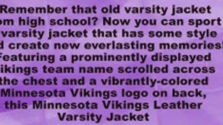 Minnesota Vikings Pig Napa Leather Varsity Jacket