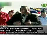 Chávez resaltó la victoria de Daniel Ortega en Nicaragua