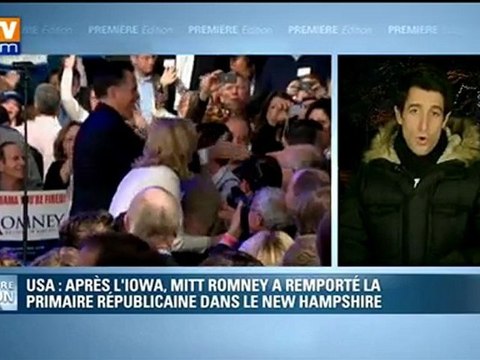 Etats-Unis : Romney remporte la primaire républicaine du New Hampshire
