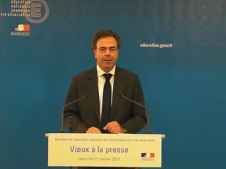 Voeux de Luc Chatel à la presse