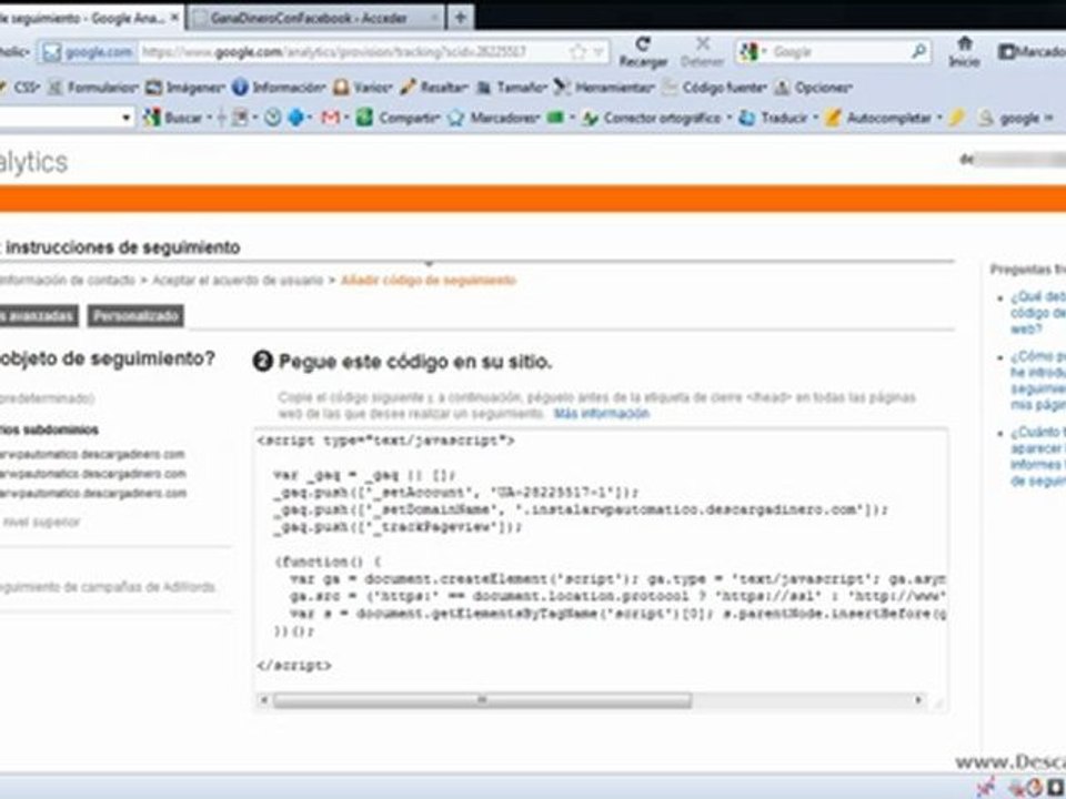 Como Insertar Google Analytics - Wordpress - HTML