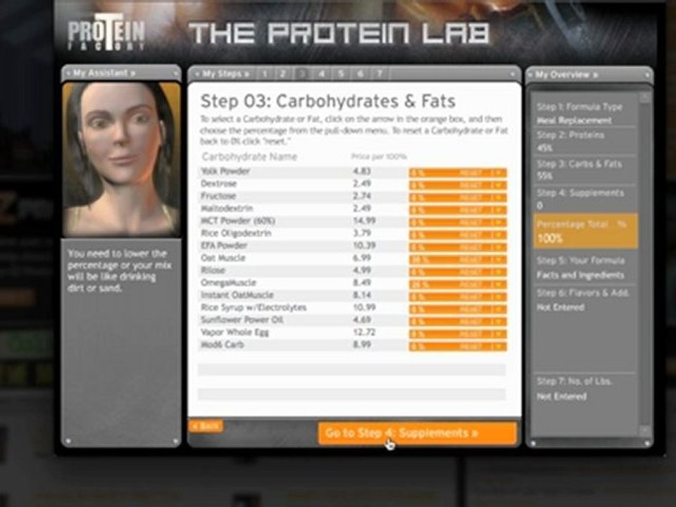 Custom Protein Lab - Creating A Meal Replacement Formula