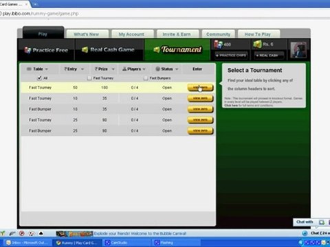Play Rummy Tournaments Online