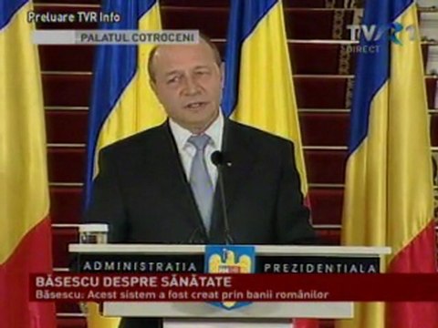( reformasanatate.ro) TVR1 - 12.01.2012 - Traian Basescu - SMURD - Reforma Sanatatii 2012