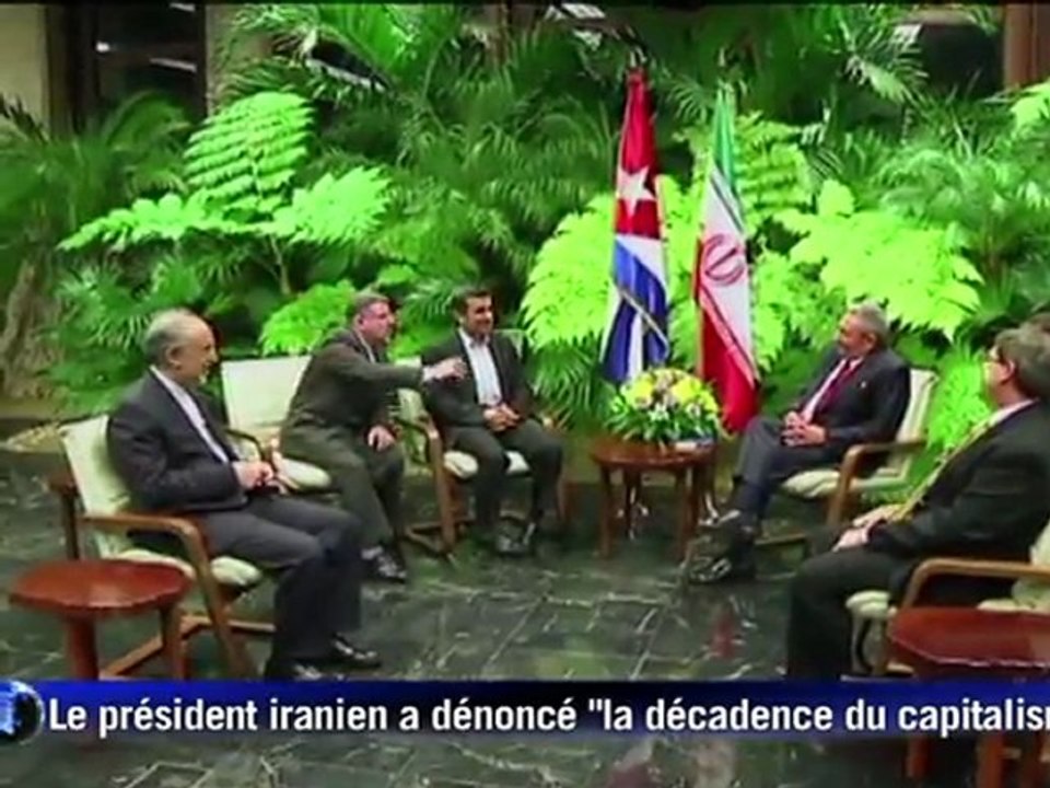 Mahmoud Ahmadinejad reçu par Raul Castro à Cuba