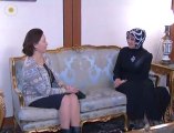 Bayan Hayrünnisa Gül de Norveç Başbakanının eşi Büyükelçi Ingrid Schulerud'u Kabulü