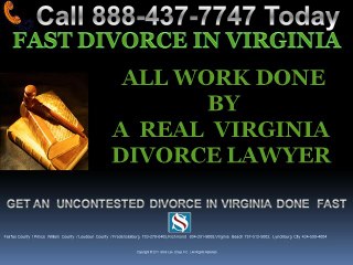 VIRGINIA UNCONTESTED DIVORCE FAST CHEAP QUICK